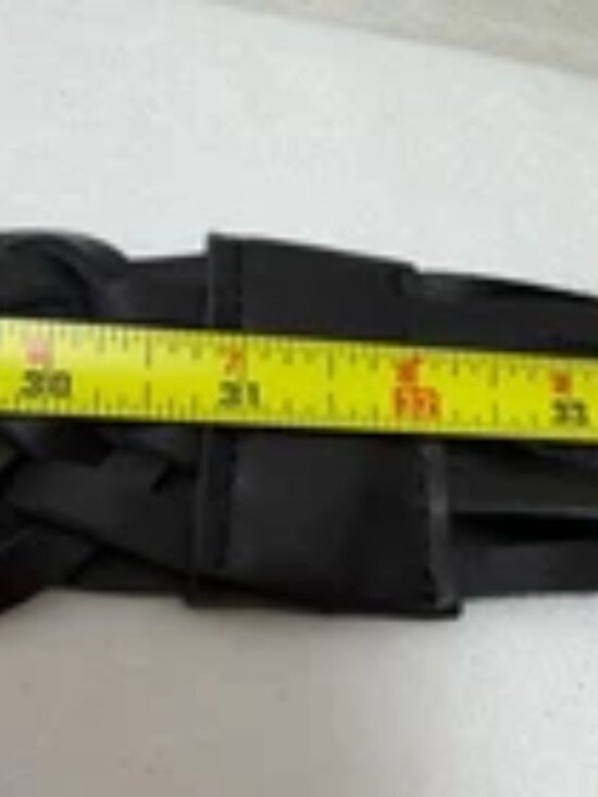 ADA Black Leather Braided Wrap Belt Handmade Fringe Size SM - New without tags